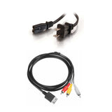 Sega Dreamcast Hookups Connection Cords Composite RCA AV Cable & Power Cord