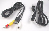 Sega Dreamcast Hookups Connection Cords Composite RCA AV Cable & Power Cord